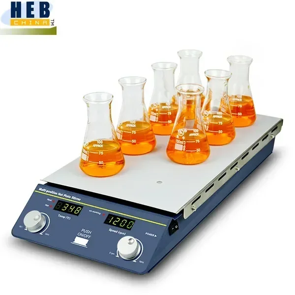 Magnetic Stirrer Hotplate - Yeni SP200-2T Çok Pozisyonlu Sıcak Plakalı